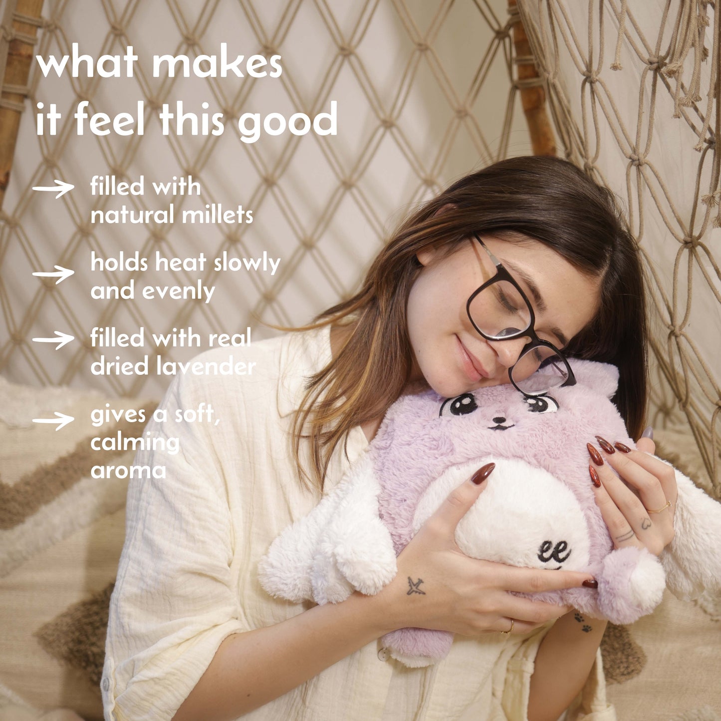 Warmlee's Heatable Weighted Plushie (Purple)